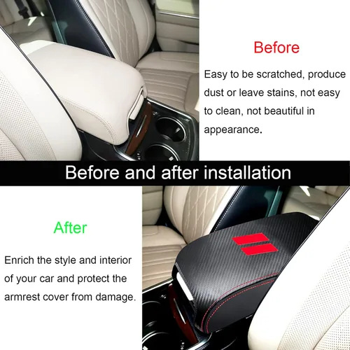 Miniatura 5 de YOSRTER Accesorios para Dodge Charger 2011-2019 2020 2021 2022 2022 2023 2024 Chrysler 300 2015-2022 Funda para reposabrazos de consola central