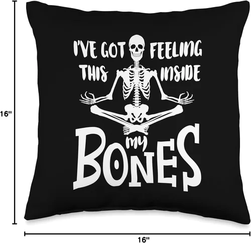 Miniatura 4 de Art Halloween Ghosts Decorations Helloween Party I've Got This Feeling Inside My Bones - Almohada de Halloween para mujer, 16 x 16 pulgadas