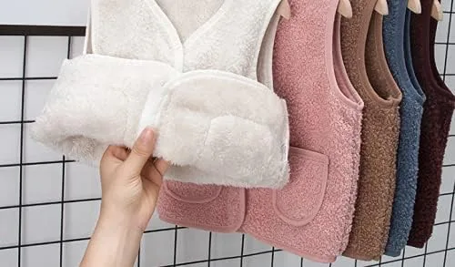 Miniatura 6 de warmstraw Chaleco de invierno para bebés niños y niñas, con cremallera, lindo chaleco suave