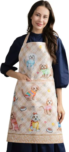 Miniatura 15 de Maison d' Hermine Delantal 100% de algodón para mujeres con bolsillo de cocina delantal de chef para hombres para cocinar primavera verano 001
