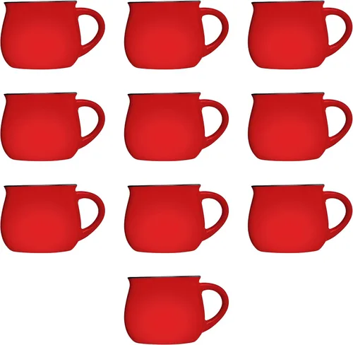 Miniatura 10 de Juego de 10 tazas de café glaseadas personalizadas para fogata, 12 onzas, paquete personalizado a granel, perfectas para café, té, expreso, cacao