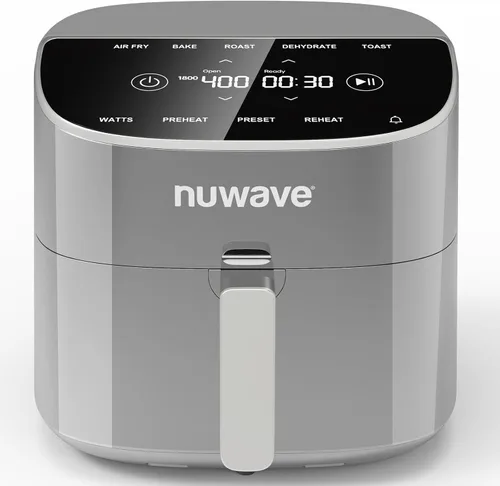 Miniatura 9 de Nuwave Brio Plus - Freidora de aire de 8 cuartos de galón, sin PFAS, nueva y mejorada, pantalla táctil digital, pantalla blanca fría, 50 °F ~ 400 °F