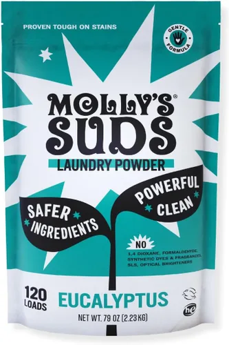Miniatura 13 de Detergente Molly's Suds para ropa original en polvo Detergente en polvo para ropa limpia para pieles sensibles Ingredientes simples y efectivos