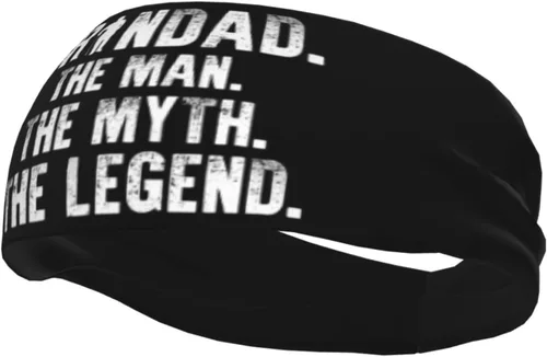 Miniatura 3 de Grandad The Man The Myth The Legend Headband for Men Women Sports Sweatband for Fitness Exercise Moisture Wicking Running Yoga Hairbands