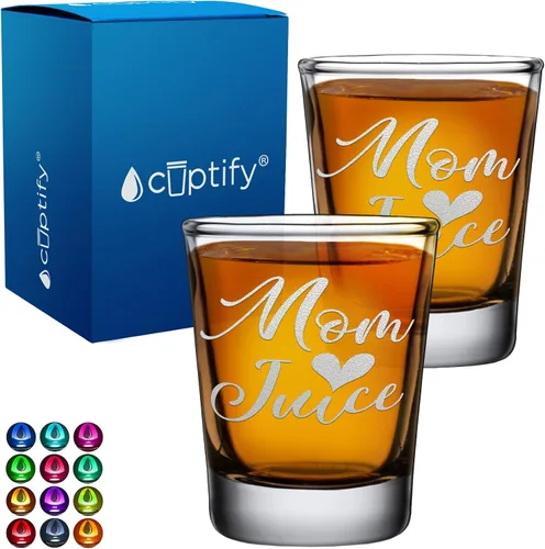Miniatura 84 de Cuptify Regalos para baby shower, para la nueva mamá, EST 2023, 2 onzas, con fondo negro, juego de 2 vasos grabados para fiesta, regalo