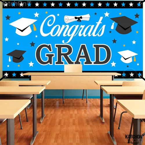 Miniatura 6 de KatchOn, Cartel de graduación XtraLarge de felicitaciones – 72 x 44 pulgadas, pancarta de graduación Fondo de felicitaciones Decoración