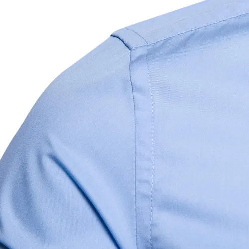 Miniatura 5 de Camisas de vestir para hombre de manga larga de algodón con botones y mangas largas, de corte ajustado