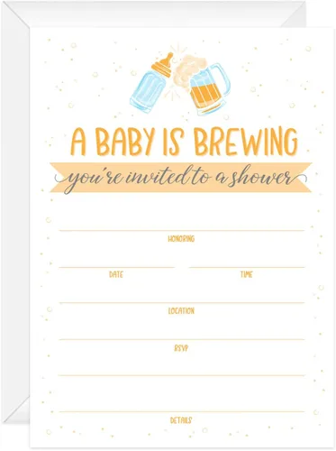 Miniatura 11 de Canopy Street Adventure Awaits - Invitaciones para baby shower / 25 invitaciones de baby shower con temática de montaña en blanco de género neutro