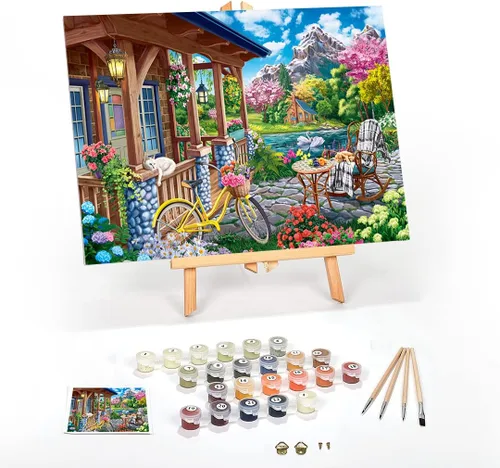 Miniatura 45 de Ledgebay Kit de Pintura por Números DIY para Adultos con Lienzo Enmarcado, de Principiante a Avanzado, los Kits Incluyen Juego de Pintura Acrílica