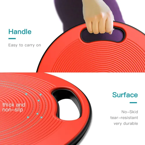 Miniatura 2 de Wobble Balance Board, Exercise Balance Stability Trainer Portable Balance Board with Handle for Workout Core Trainer Physical Therapy & Gym No-Skid