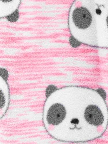 Miniatura 3 de Simple Joys de Carter's - Paquete de 2 pijamas de algodón y forro polar con pies para bebé niña, para dormir y jugar
