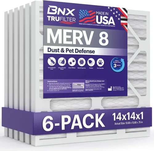 Miniatura 23 de BNX TruFilter - Filtro de aire MERV 8 de 16 x 25 x 1 pulgadas (paquete de 12) – Fabricado en Estados Unidos – Protección contra el polvo