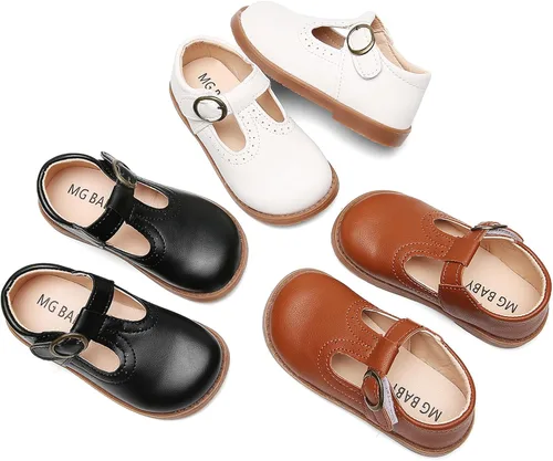 Miniatura 7 de DADAWEN - Zapatos de correa de vestir planos para niña, clásicos, para usar con el uniforme escolar