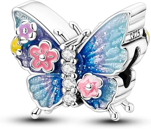 Miniatura 42 de LNQOBU Happy Life - Colgante para pulseras de abalorios, plata de ley 925 para mujer (con un espaciador de cuentas)