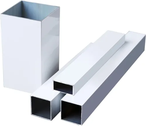 Miniatura 2 de Tubo cuadrado de aluminio, tamaño 0.394 in x 0.394 in x 0.039 in, longitud 39.370 in/39.37 pulgadas, tubo de aluminio blanco para proyectos