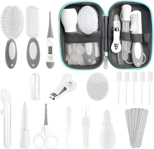Miniatura 17 de Kit de cuidado y aseo para bebés recién nacidos, kit de cuidado de bebé de 31 piezas mejorado, kit de seguridad para recién nacidos, set de cuidado