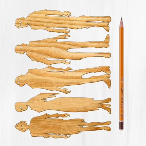 Miniatura 3 de Ajoure Fine Lasercut Embelishments # Lindas calabazas y árboles espeluznantes Halloween Vintage chapa madera contrachapada silueta para manualidades
