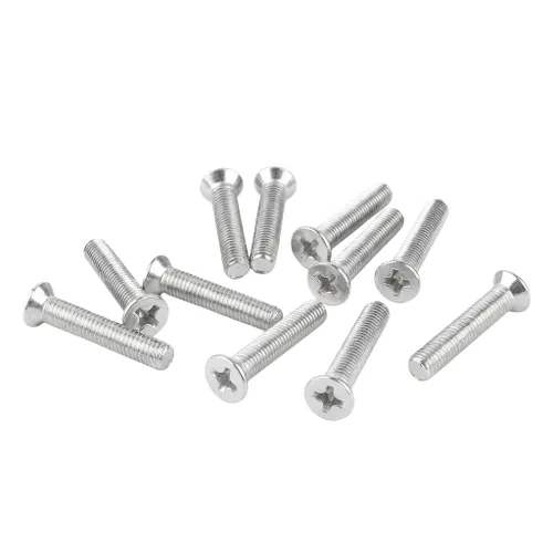NACX Tornillos de cabeza plana avellanados Phillips M6 x 1.575 in, A2-70, tono plateado, acero inoxidable 304, 30 unidades
