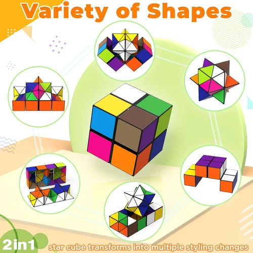 Miniatura 2 de Star Cube - Juego de cubos mágicos, cubo Yoshimoto 2 en 1 para niños y adultos, juguete para niños y niñas de 8 a 12 años
