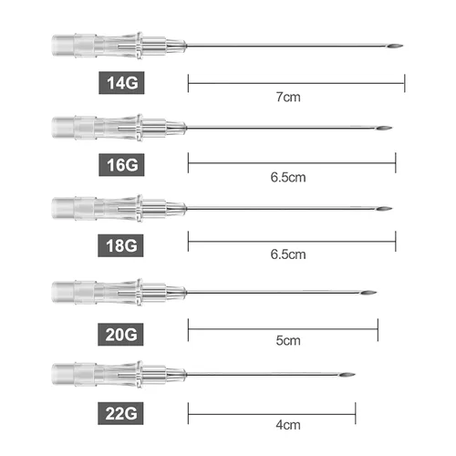 Miniatura 5 de 20G Agujas para piercing con catéter - 6 piezas de agujas para perforación, agujas huecas para catéter para oreja, nariz, ombligo, pezón, labio