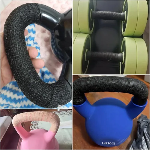 Miniatura 8 de Paquete de 8 fundas de agarre antideslizantes para mancuernas de hierro fundido, pesas rusas para entrenamiento de fuerza, pesas de mano, juego