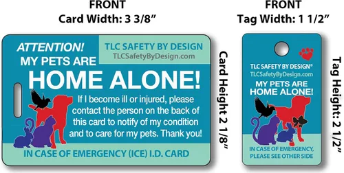 Miniatura 3 de My Pets are Home Alert - Tarjeta de identificación médica con tarjeta de identificación médica para perros y gatos con lista de llamadas