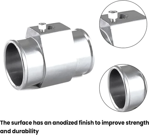 Miniatura 4 de zipelo Tubo de Junta de Temperatura de Agua, Adaptador de Sensor de Temperatura de Agua de Aleación de Aluminio para Automóvil, Abrazaderas