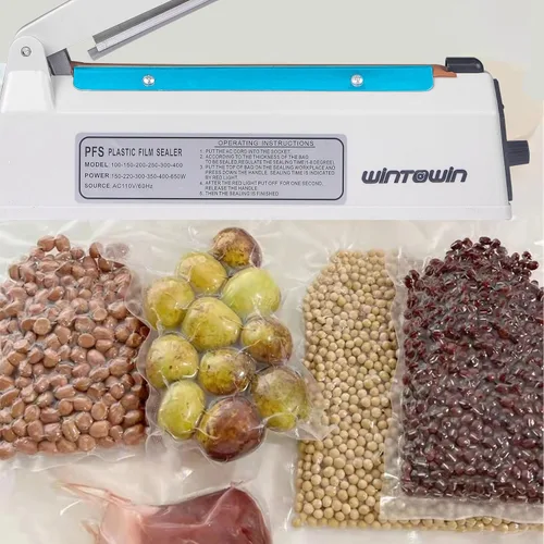 Miniatura 4 de Sellador térmico de impulso Sellador de bolsas de impulso de 8 pulgadas Máquina de sellado de bolsas de polietileno Sellado de calor Más cerca