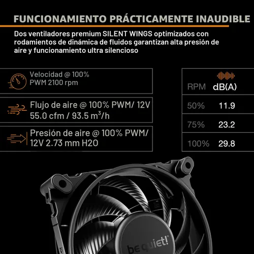 Miniatura 3 de be quiet! Dark Rock Pro 5 Enfriador de CPU de Enfriamiento Silencioso Flujo de Aire Inmensamente Alto 7 Tubos de Calor de Cobre de Alto