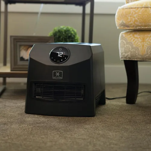 Miniatura 8 de Heat Storm Mojave - Calentador de Espacio Infrarrojo Portátil Ultraligero para Interiores - 1500 Vatios - Termostato Integrado y Sensor de Mojave