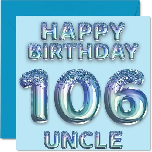 Miniatura 203 de Stuff4 Tarjeta de primer cumpleaños para niños, globo de fiesta con purpurina azul, tarjetas de feliz cumpleaños para niño de 1 año, nieto, hijo, 57