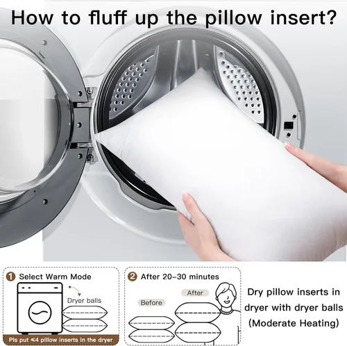 Miniatura 2 de OTOSTAR Inserto de almohada decorativa de alta calidad para sofá, mullido, relleno de almohada interior para cojín decorativo para sofá, cama, sofá