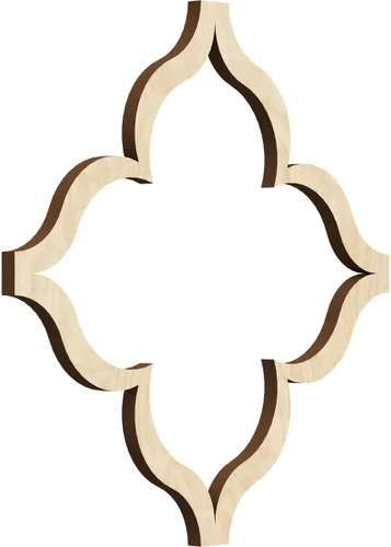 Miniatura 5 de 11 3/8 pulgadas de ancho x 11 3/8 pulgadas de alto x 3/8 pulgadas de alto, pequeños paneles de pared de madera con calado, nogal