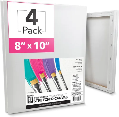 Miniatura 10 de ArtSkills Lienzo estirado para pintar, lienzos de 16 x 20 pulgadas, suministros de pintura para artistas, paquete de lienzo en blanco, paquete de 2