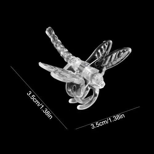 Miniatura 7 de Watris Veiyi 100 piezas de soporte para orquídeas de plantas, clips de orquídea libélula de jardín, clips portátiles de vid de flores lindos