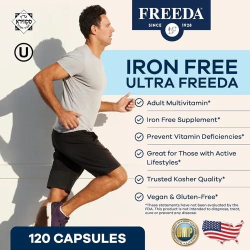Miniatura 2 de Freeda Multivitamínico de máxima fuerza – Suplemento diario de alta potencia para adultos activos (hombres y mujeres) – Sin hierro – Compatible