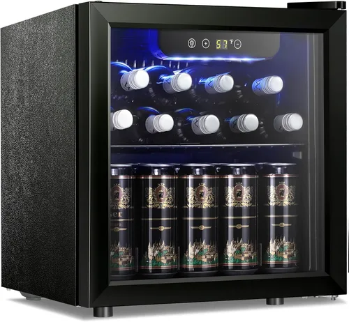 Miniatura 11 de Antarctic Star 18L Mini Fridge Cooler 24Can, Beverage Refrigerator with Quiet Compressor, LED Light,Freestanding Small Fridge with Electronic