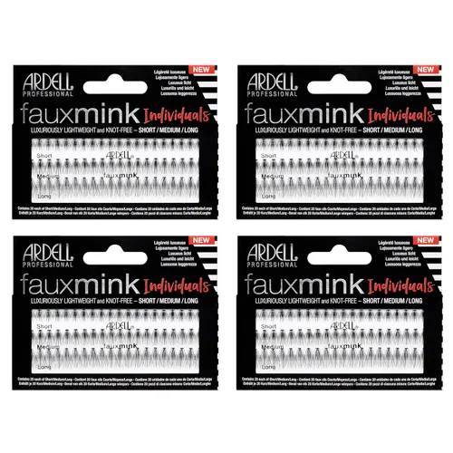 Miniatura 9 de Ardell Pestañas postizas de visón sintético, pestañas cortas, color negro, aspecto natural, extensiones de pestañas, paquete de 4