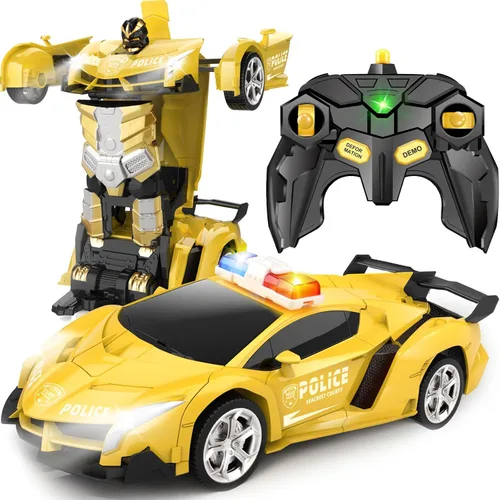 Miniatura 13 de Auto a control remoto transformable - Autos RC, transformación con un botón, rotación de 360°, derrape, 2.4GHz 1:18 escala, regalo para niños de 4-6