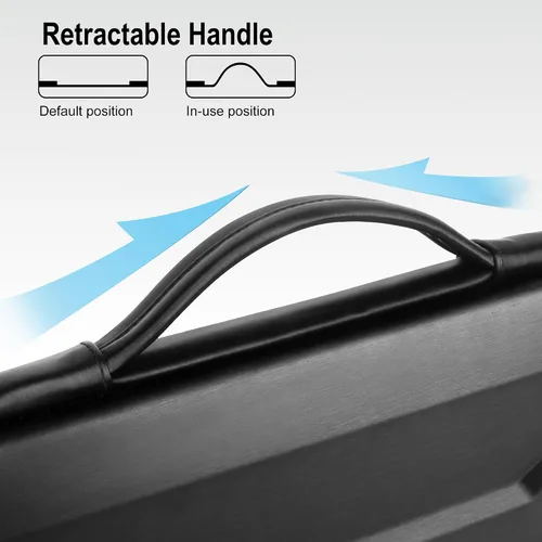 Miniatura 5 de DOMISO Funda rígida para laptop de 13 pulgadas, impermeable, a prueba de golpes, funda protectora para laptop con mango retráctil para MacBook Air