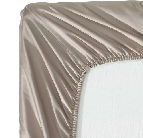Miniatura 4 de Vera Wang - Juego de sábanas Queen, ropa de cama de lujo de algodón satinado, 800 hilos, juego de ropa de cama suave y lisa (Beige, Queen)