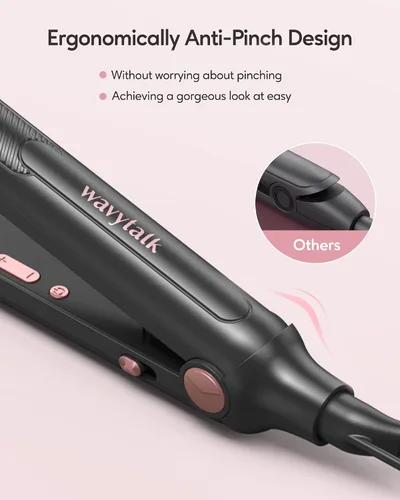 Miniatura 7 de Wavytalk Plancha de pelo de iones negativos de 1 pulgada y plancha plana