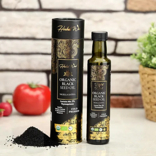 Miniatura 8 de Herbal Wind Aceite de semilla negra: aceite de semilla negra orgánico USDA prensado en frío, aceite de semilla de comino negro turco Nigella Sativa