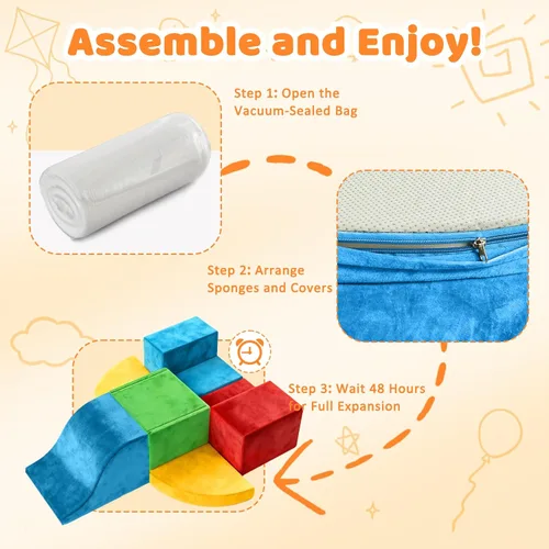 Miniatura 7 de JWPEHOE Juguetes de escalada para niños pequeños de 7 piezas para interiores, bloques de escalada de espuma, estructuras de juego suaves, juguetes