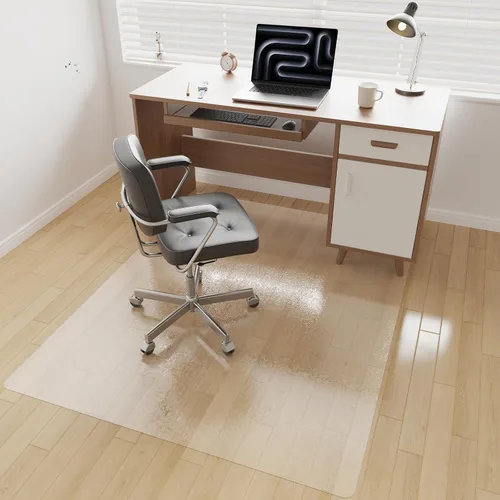 Miniatura 11 de Tapete impermeable para silla de 30" x 48" para madera dura, tapete para silla de oficina para silla con ruedas, tapete de escritorio para madera