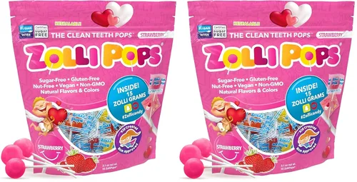 Miniatura 7 de Zollipops Clean Teeth Pops - Caramelos sin azúcar con xilitol, paletas sin colorantes, aptos para dieta cetogénica y diabética, golosinas aprobadas