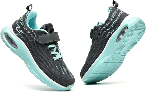 Miniatura 5 de SURRAY Zapatos deportivos para correr y caminar para niños y niñas, transpirables, antideslizantes, para gimnasio, deportes, a la moda