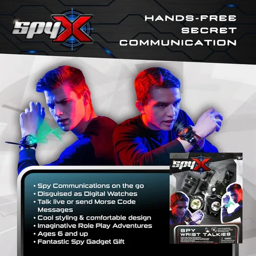 Miniatura 2 de SpyX / Spy Wrist Talkies. 8-1 Walkie Talkies multifuncional Toy Spy Watch para niños. Reloj espía de radio bidireccional manos libres para agente