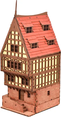 Miniatura 11 de Casa en Fila Ámbar, kit de construcción de madera DIY para adultos, adecuado para jugar - Realista