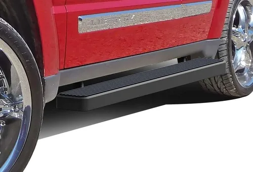 Miniatura 7 de APS Estribos de acero inoxidable con recubrimiento en polvo negro de 5 pulgadas, barras Nerf para Jeep Liberty 2008-2013